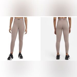 Nike City Ready Tight Fit 7/8 Training Tights Mauve Taupe DA0261 Size M Tall